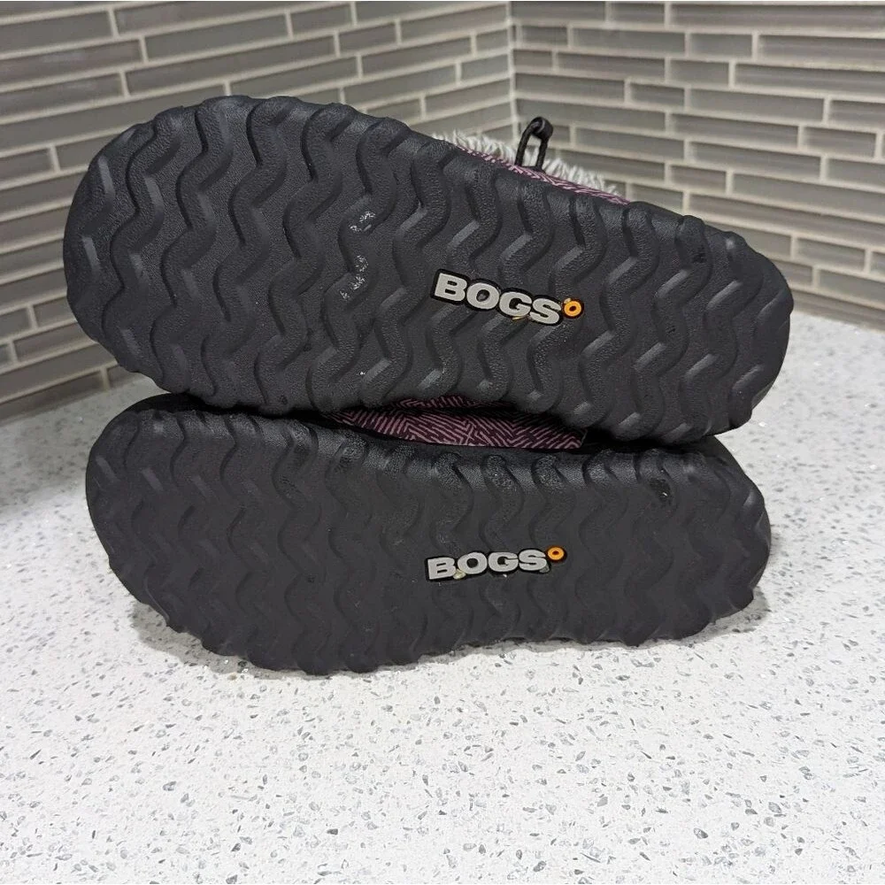 Bogs Kids B-moc puff Purple Dash Winter Boots Big Girls Size 4